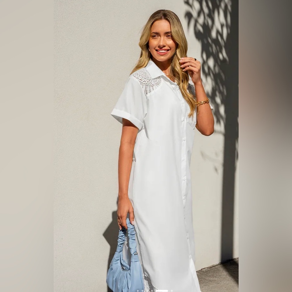Cupshe White Midi Dress